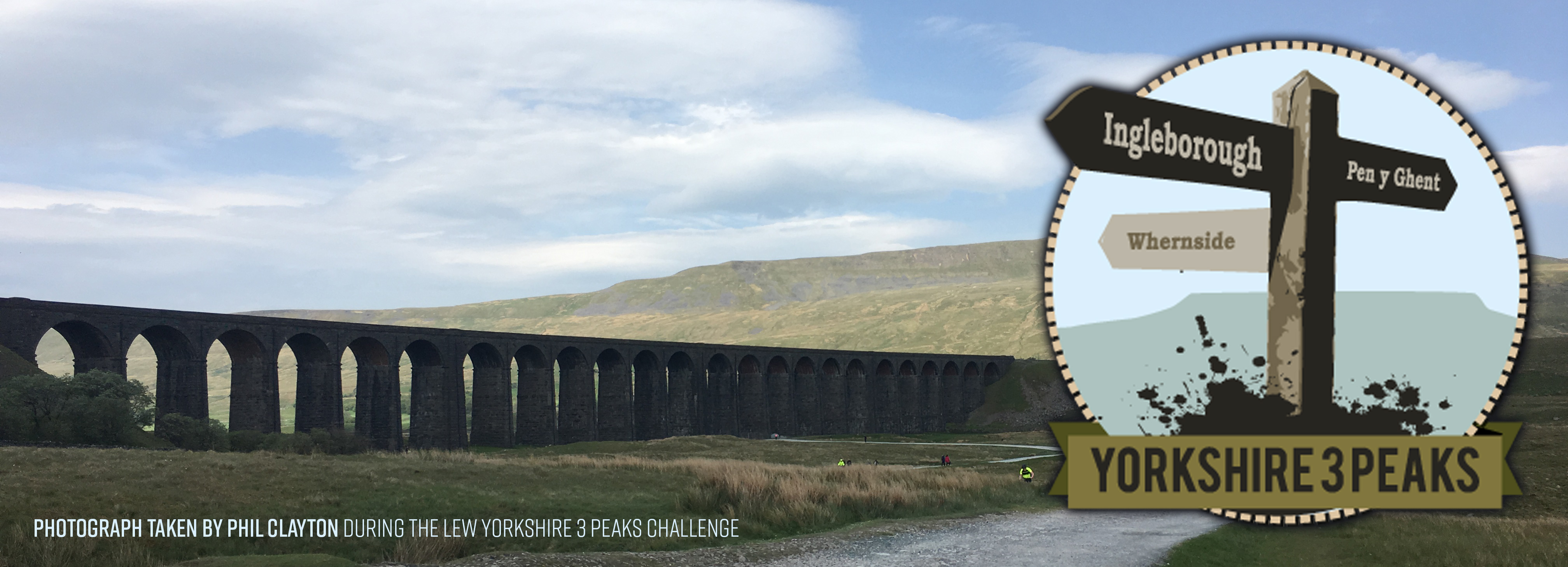 3 PEAKS BANNER YORKSHIRE 3 PEAKS - LEW