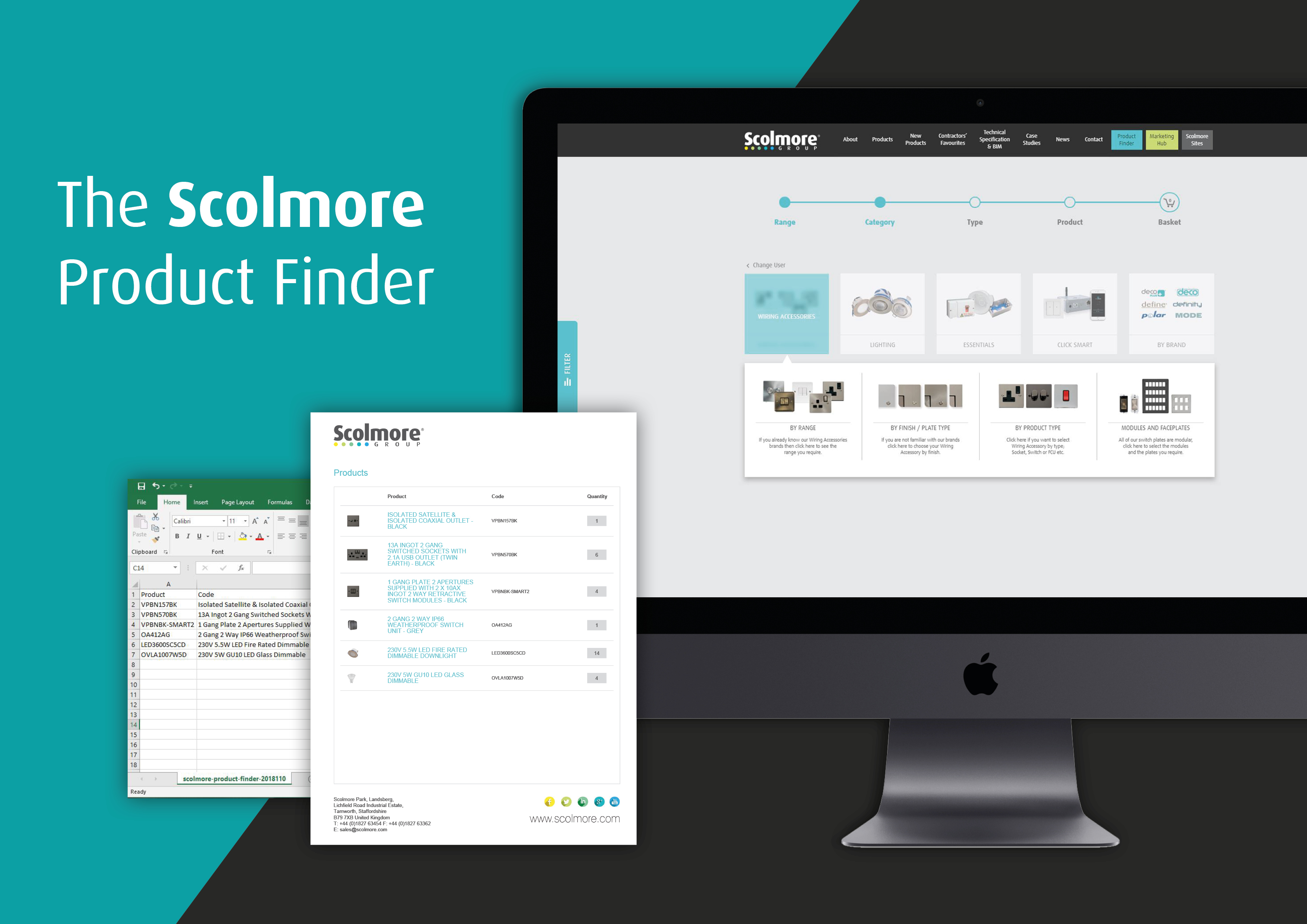 Scolmore Product Finder Tool - Desktop & Mobile 