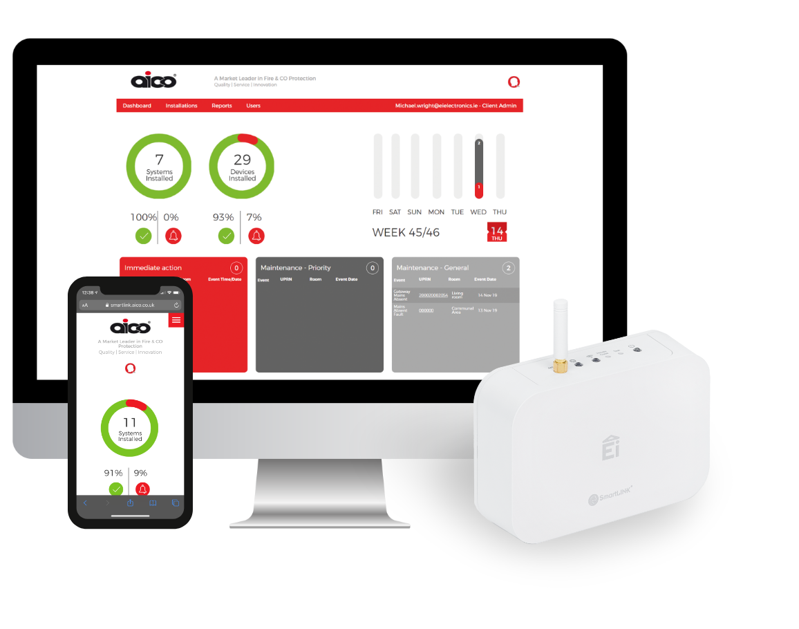 Aico SmartLINK Gateway Aico Ei1000G SmartLINK desktop and mobile application with module out of the box