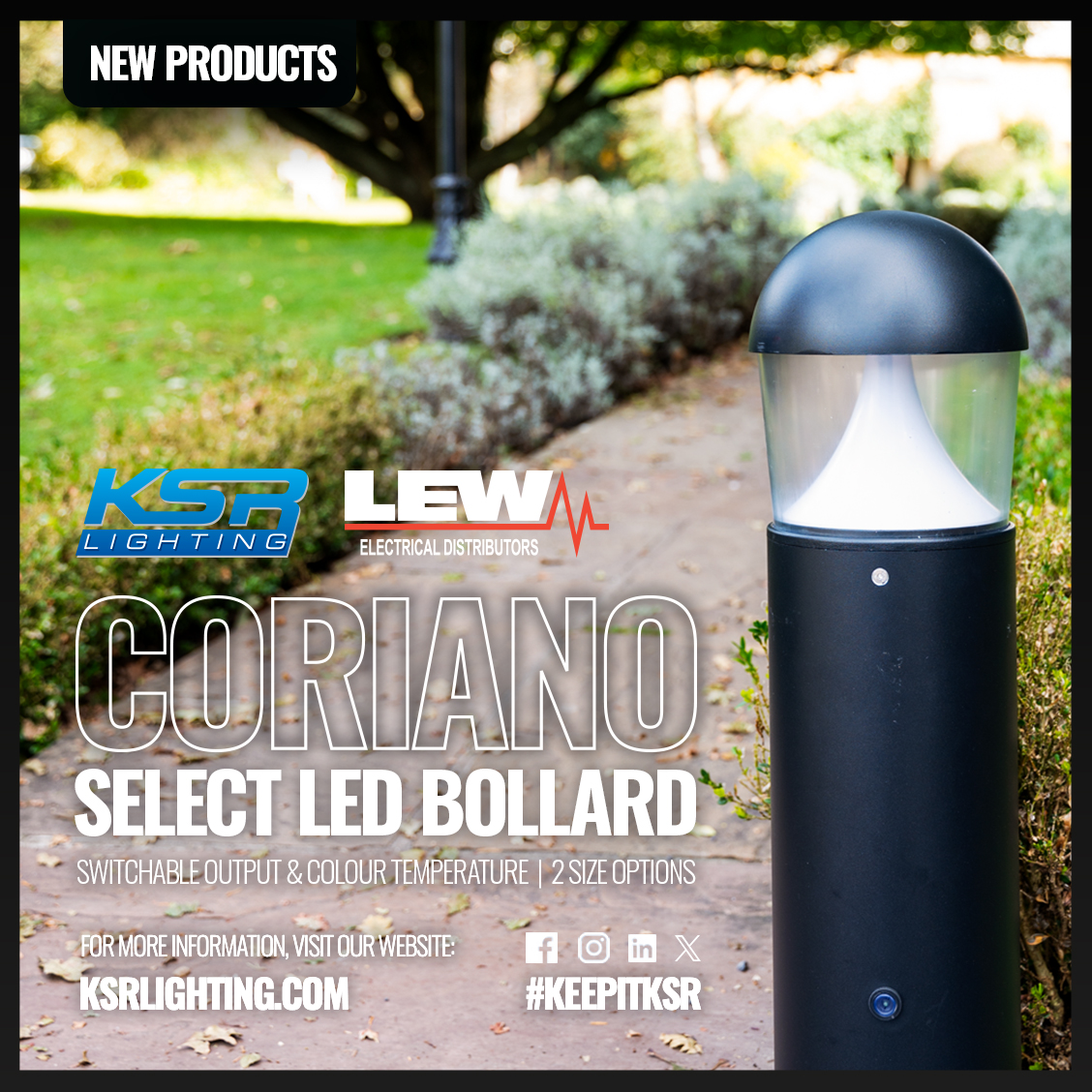 LEW Electrical Distributors - KSR Coriano LED Bollard Light